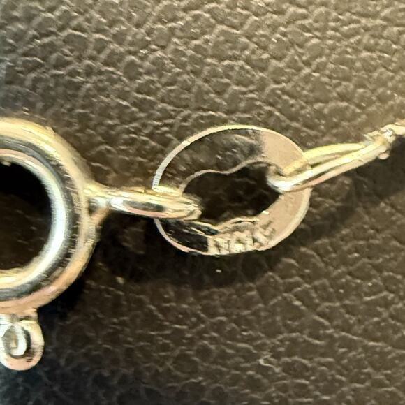 Vintage 925 Sterling Silver 19.5” Braided Herringbone Necklace Signed Vior Italy - Picture 5 of 6